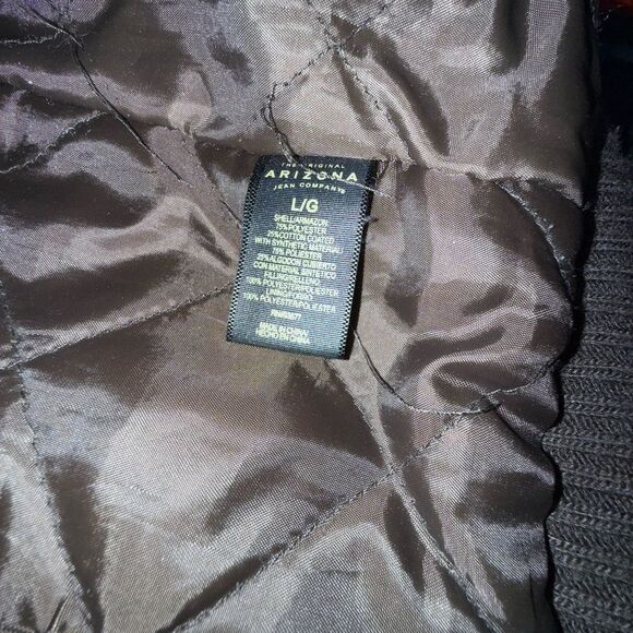 Men's Vintage Arizona Jean company faux leather aviation bomber jacket sz large - Picture 5 of 10